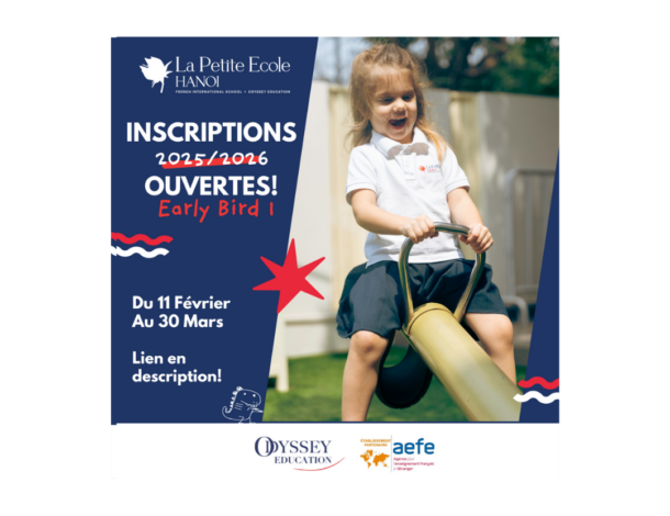 Les inscriptions 2025-2026 sont ouvertes à La Petite École Hanoi !